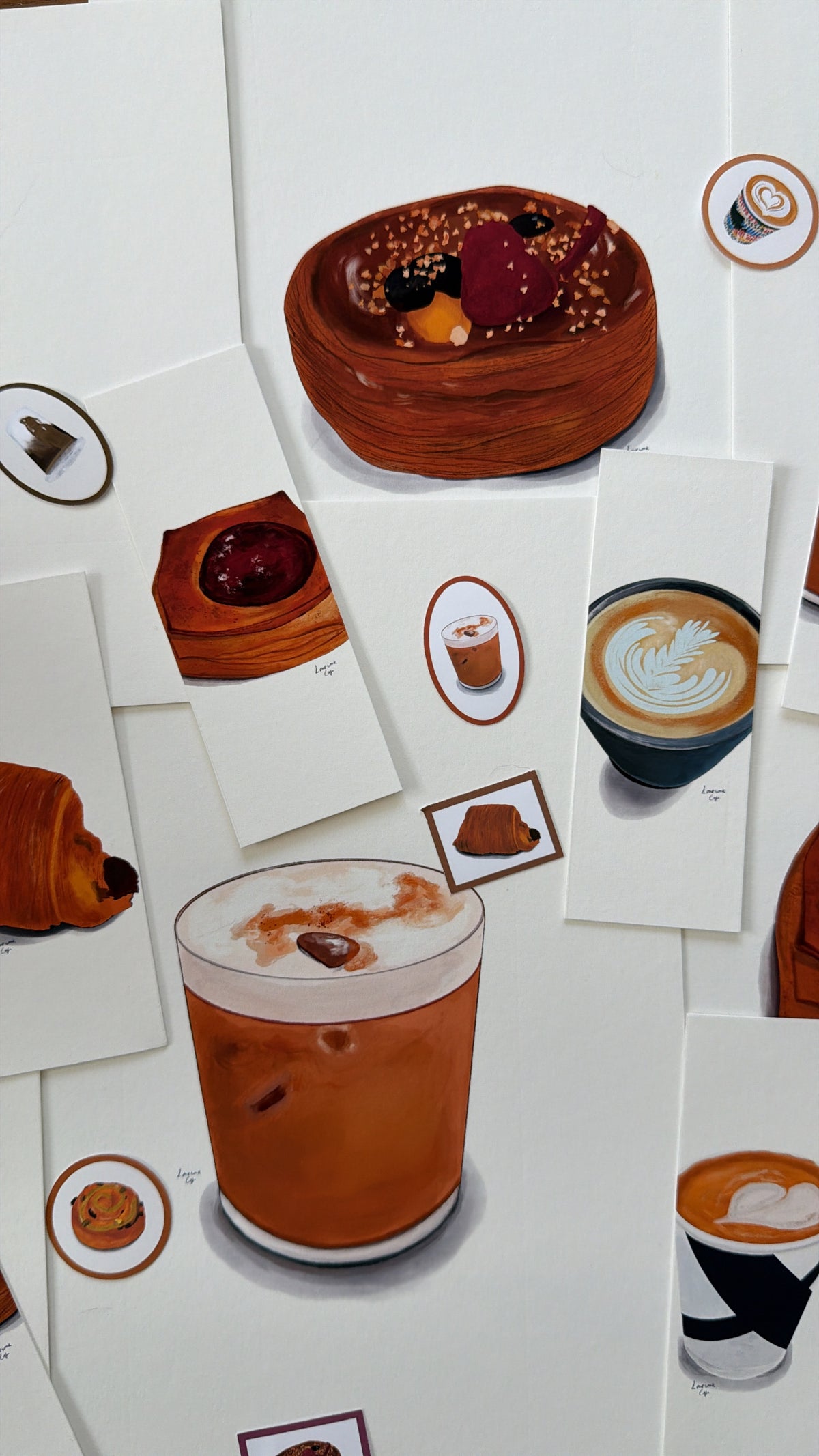 Café Stamp Collection — Set of 12