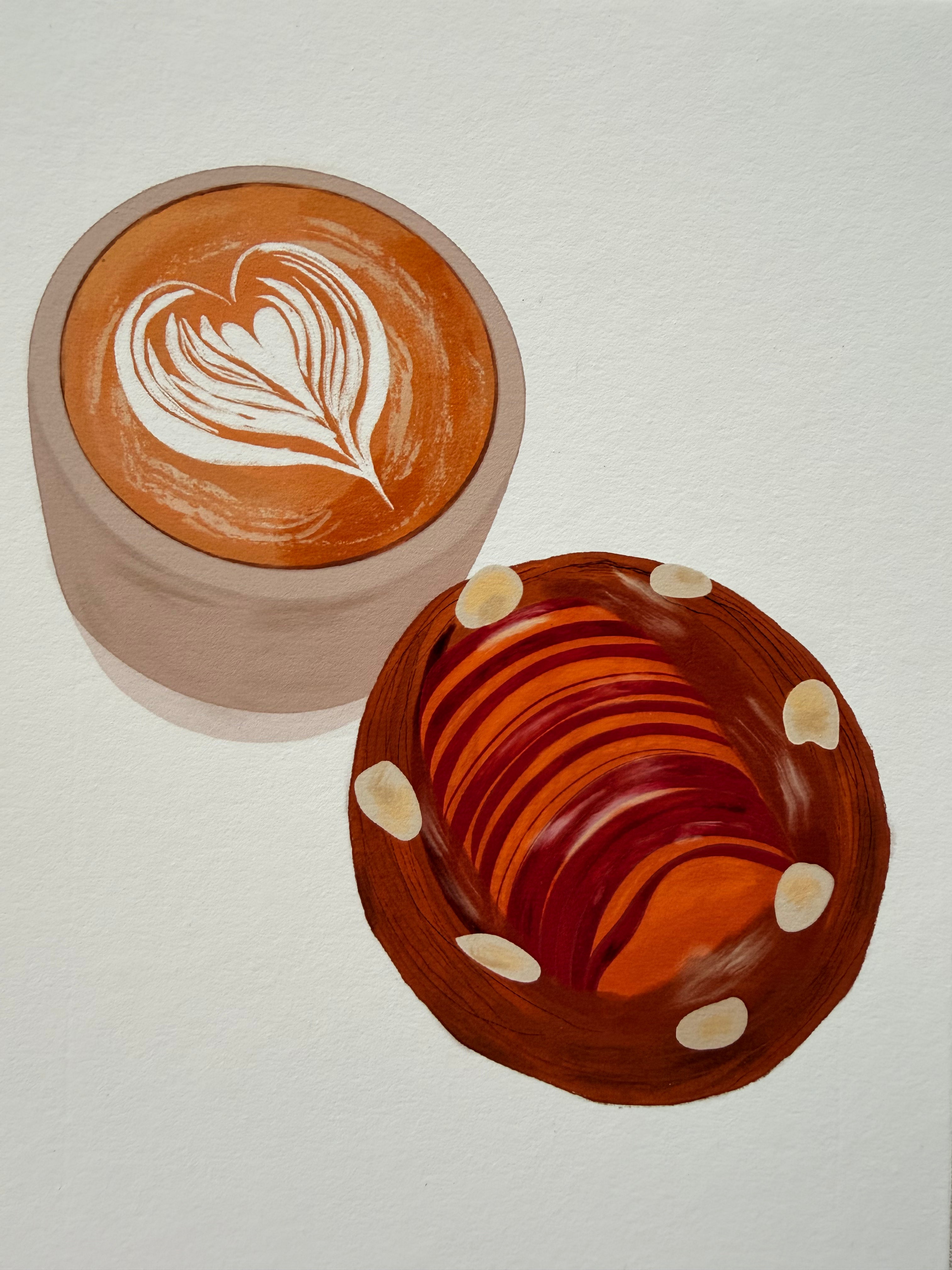 Latte x Apple Miso Danish