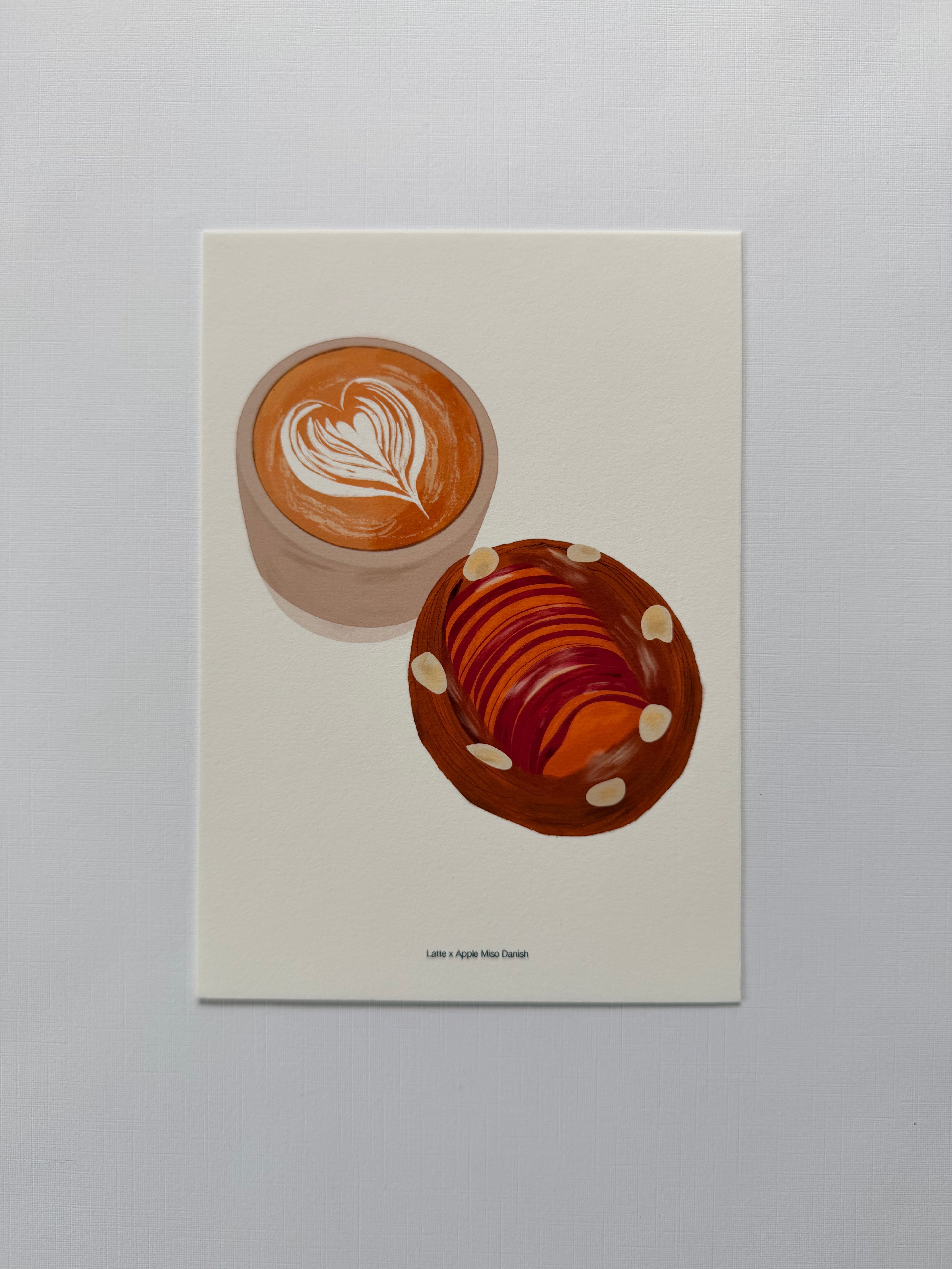 Latte x Apple Miso Danish