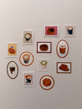 Café Stamp Collection — Set of 12